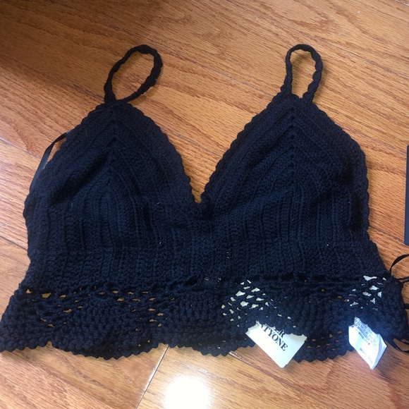 Black knitted bralette - Picture 2 of 5